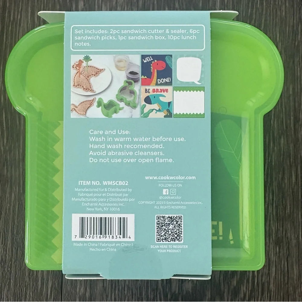 CWC Dinosaur 19 Piece Sandwich Cutter Lunch Set - Picture 7 of 10